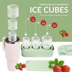 large silicone ice cube trays