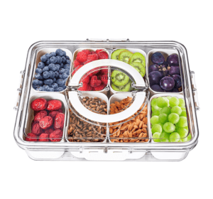 snack tray with lid