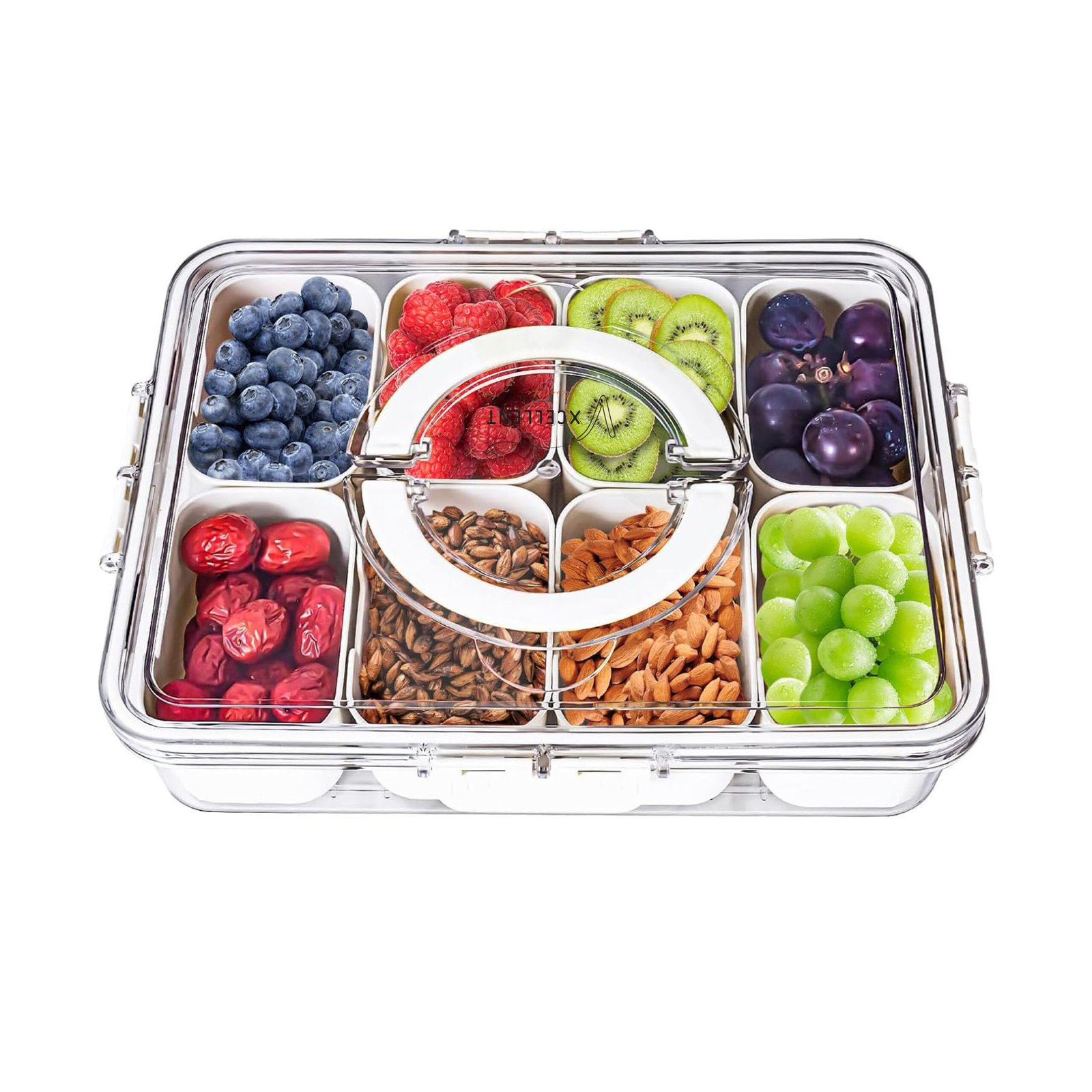 divided snack tray with lid